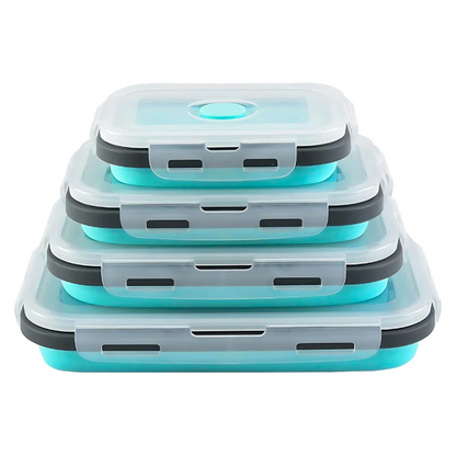 PlegaBox™ Porta Comida Plegable x4 de Diferentes Tamaños