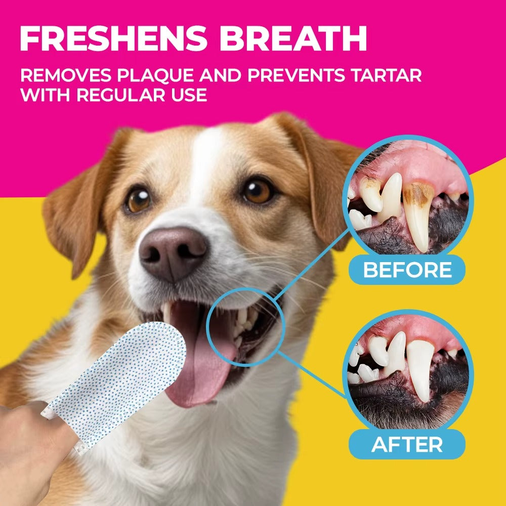 PetDental® | TOALLITAS DE LIMPIEZA PARA MASCOTAS ★ Para limpiar orejas, dientes y más...