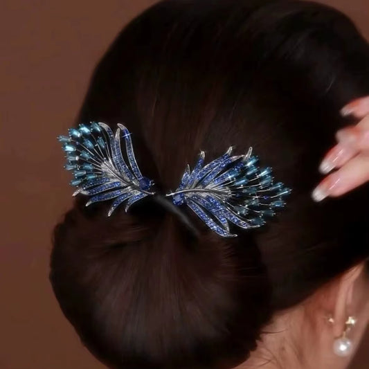 Crystal Leaf™ Pinzas para el Cabello con Diamantes  ★ Paga 1 & Lleva +2 GRATIS