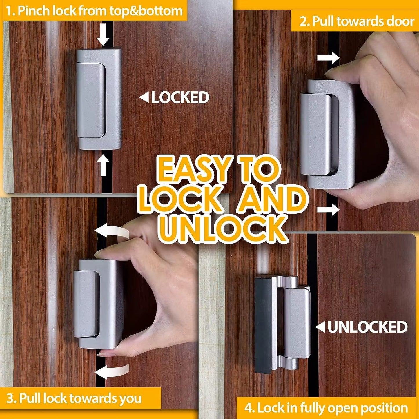 LockSafe™ Cerradura de Refuerzo Para Puertas