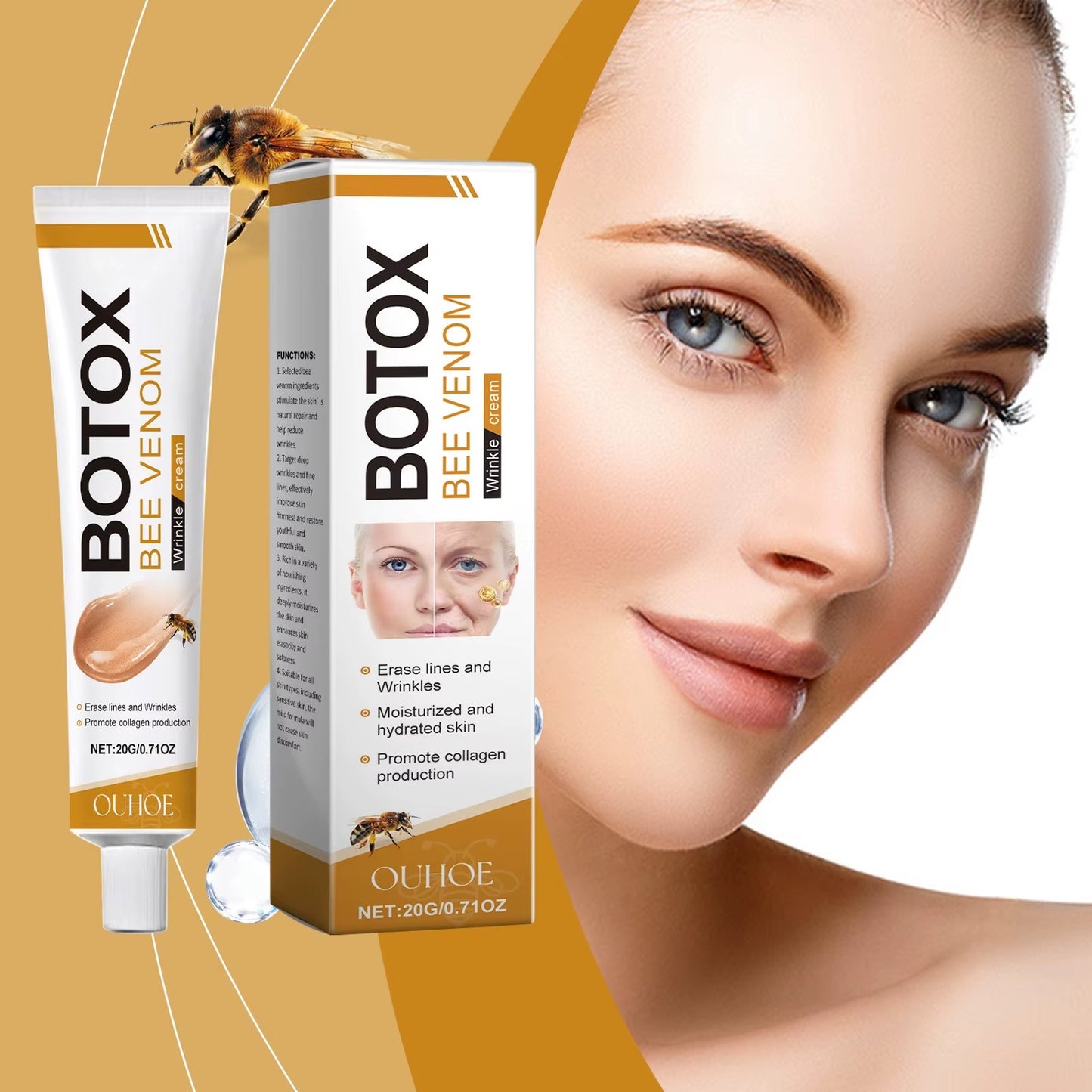 BeeTox® Crema Antiarrugas con Botox y Veneno de Abeja