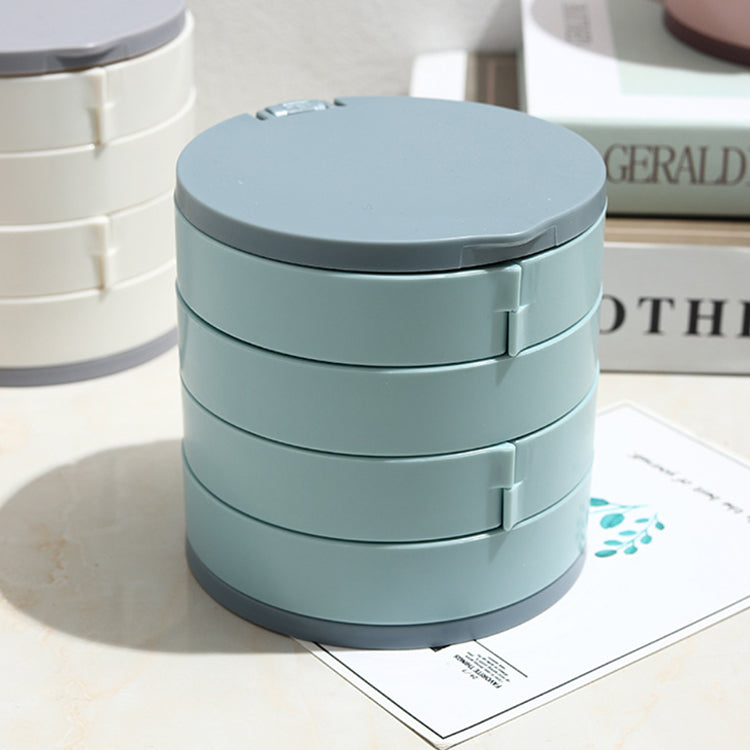 LuxVault® Joyero Giratorio Multicapa Con Espejo 360°