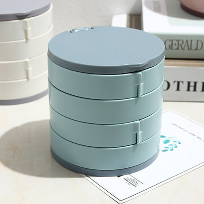 LuxVault® Joyero Giratorio Multicapa Con Espejo 360°
