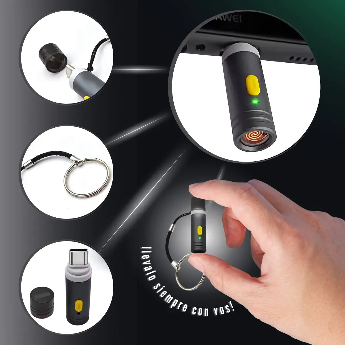 ZipFlame™ | ENCENDEDOR ADAPTABLE TIPO C X2 PCS ★ Convierte tu celular en un encendedor