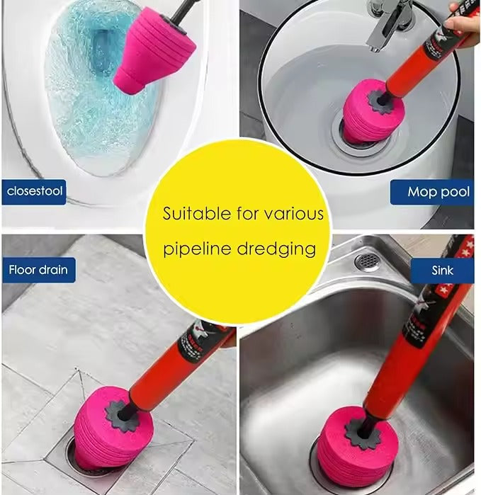 TurboClear™ | DESATASCADOR DE INODORO DE ALTA PRESIÓN ★ Ideal para tuberías, drenajes y más...