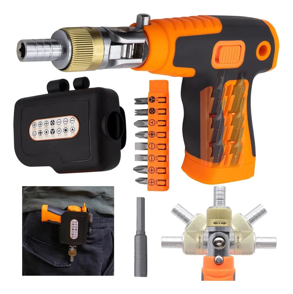 FixPoint™ Destornillador de Trinquete 16 en 1