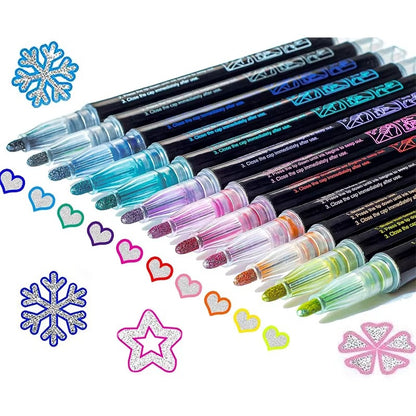 GlitterDraw™ Marcadores Brillantes Premium X12 PCS