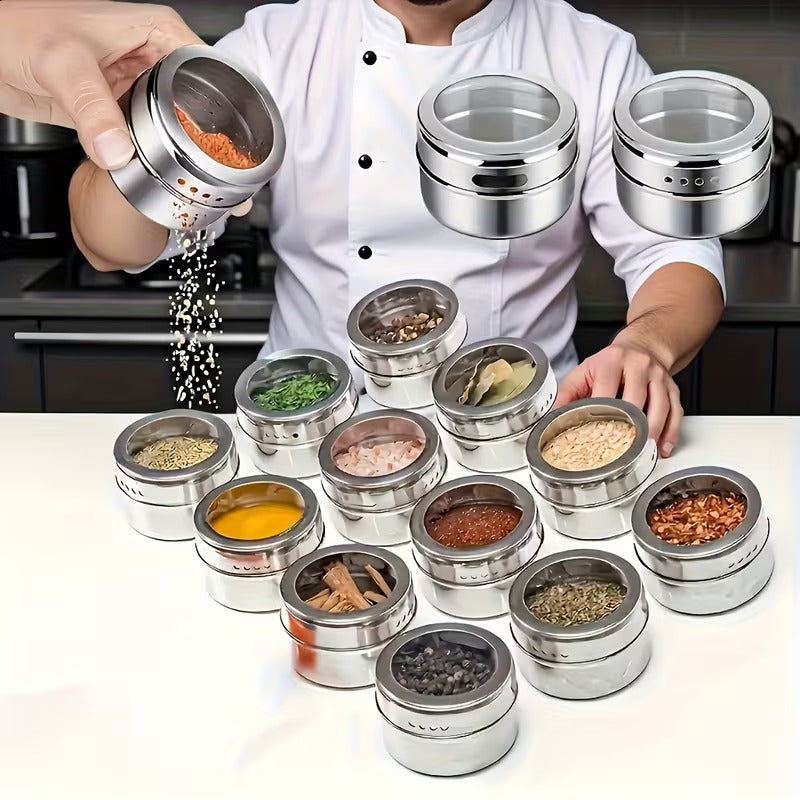 MagnetChef™ Tarros Magnéticos Para Especias X6