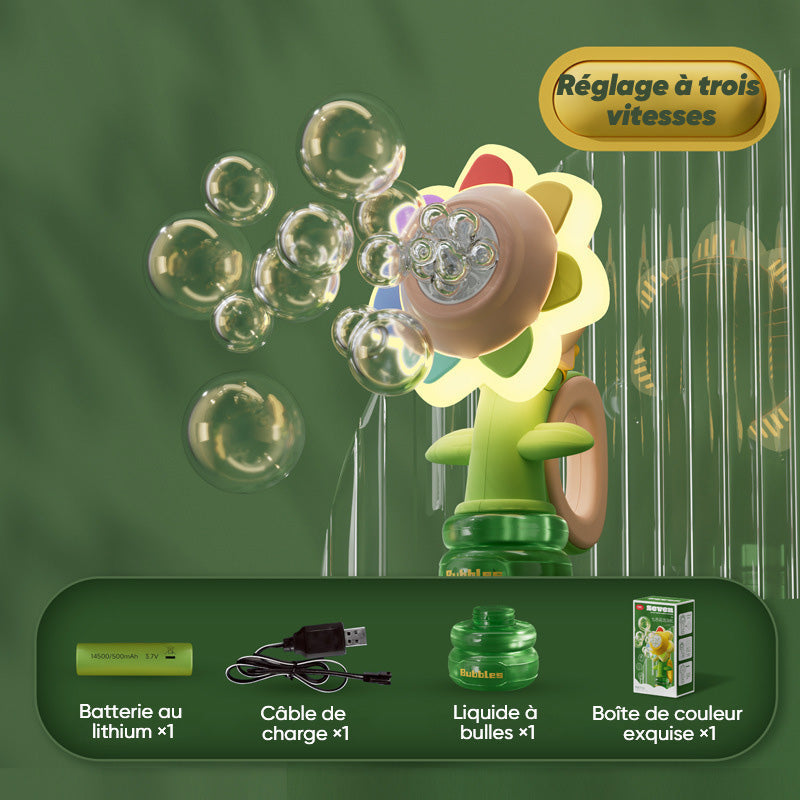 DIVERTIDA MÁQUINA GIRASOL PARA CREAR BURBUJAS ★ BUBBLE TOY®